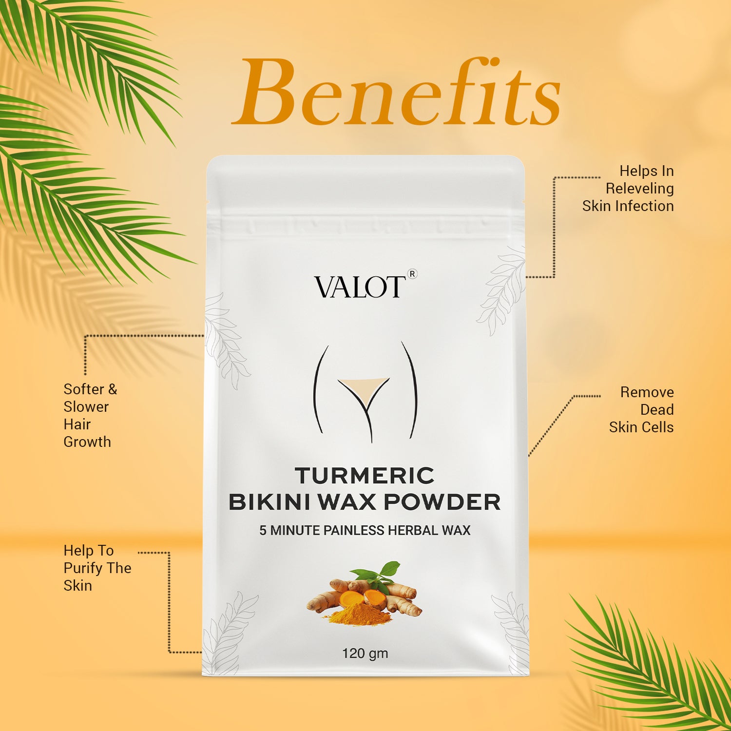 Turmeric Bikini Wax Powder
