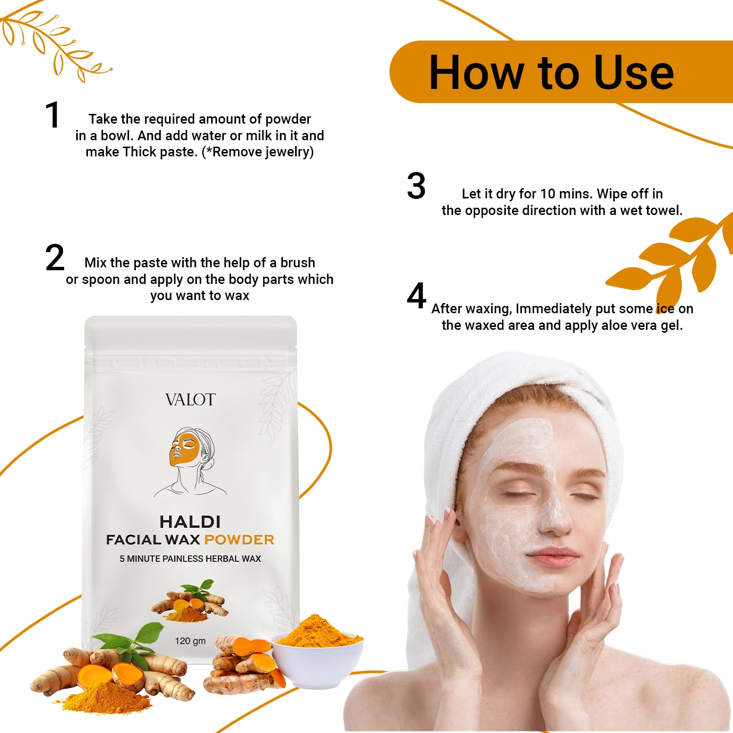 Valot Haldi Facial Wax Powder