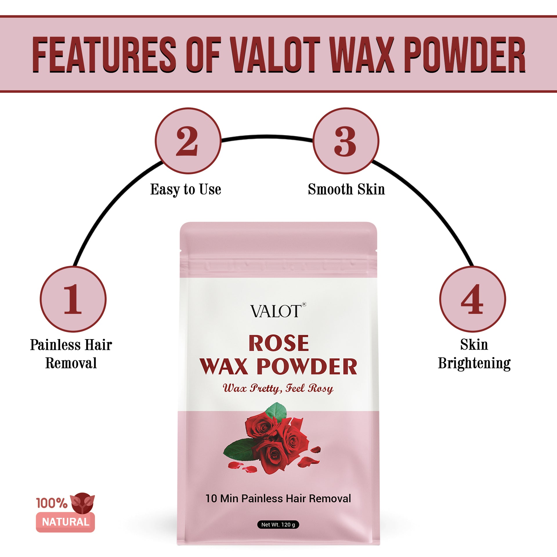 Valot Rose Fragrance Wax Powder