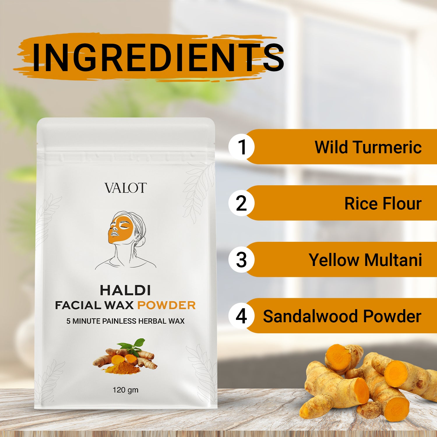 Valot Haldi Facial Wax Powder