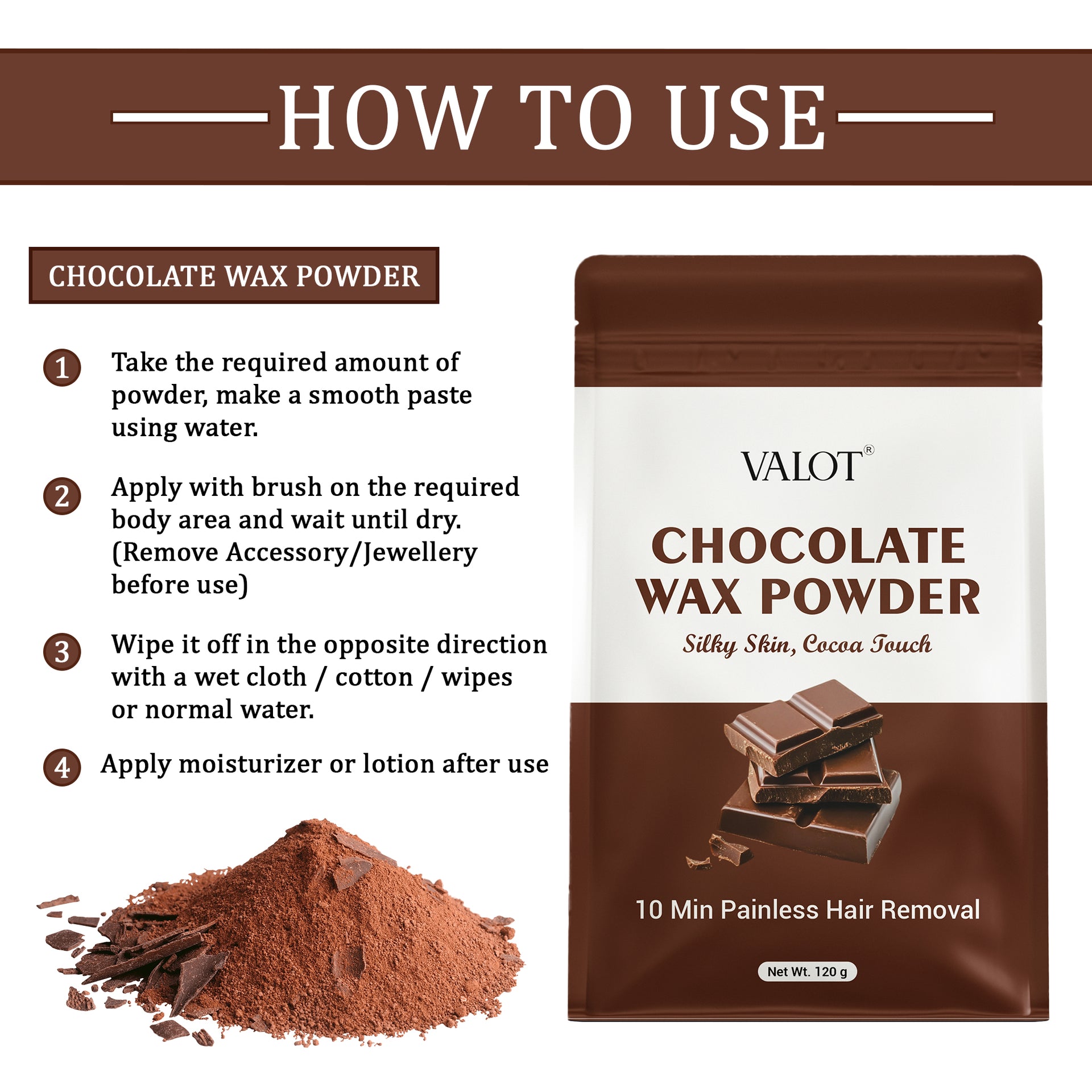 Valot Chocolate Wax Powder