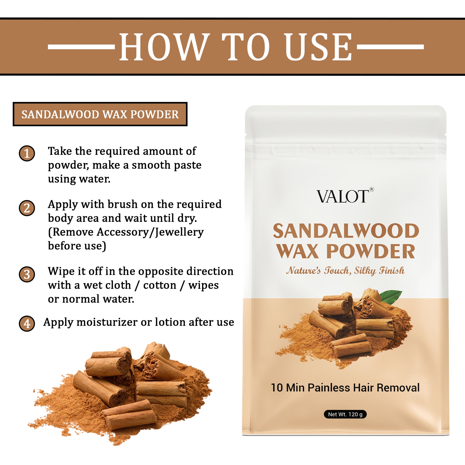 Valot Sandalwood Wax Powder