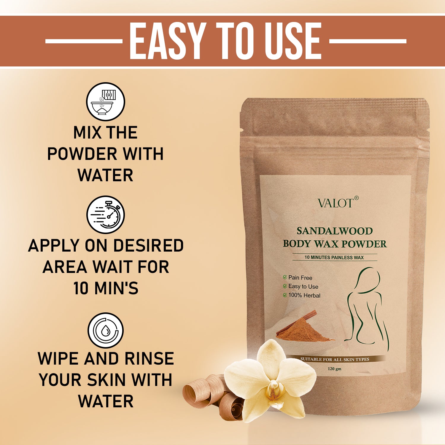 Sandalwood Body Wax Powder