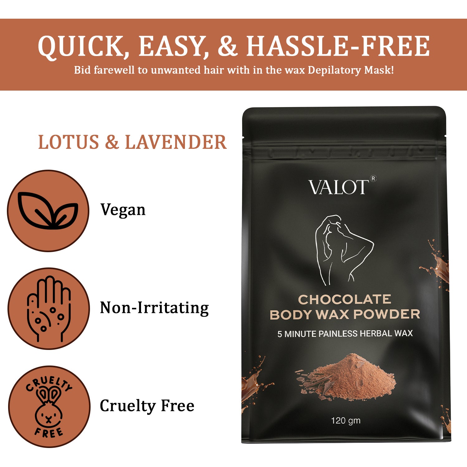 Chocolate Body Wax Powder