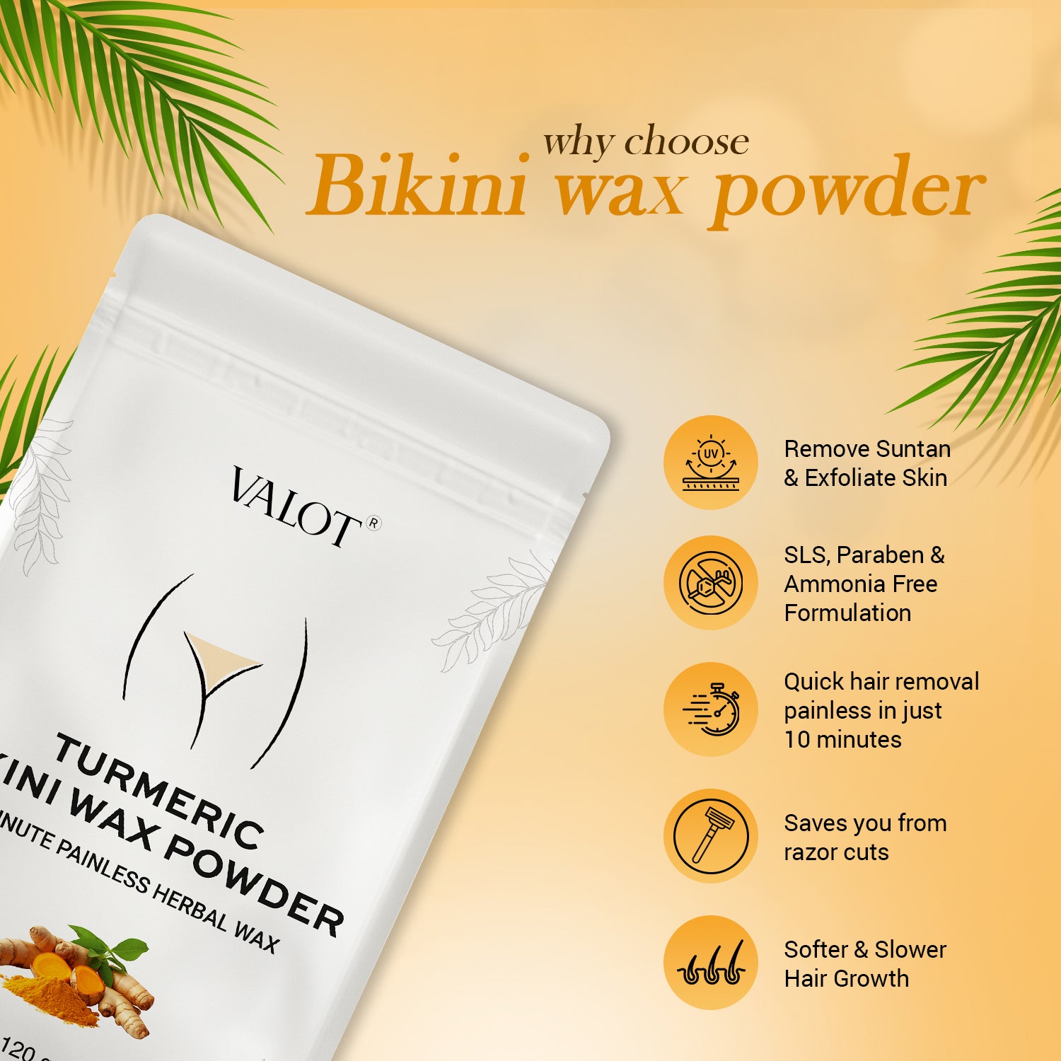 Turmeric Bikini Wax Powder