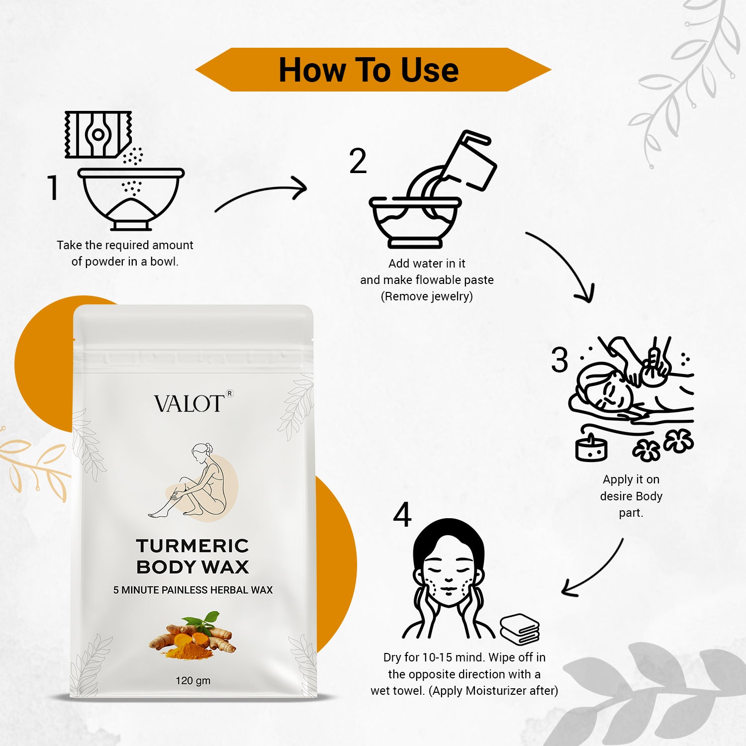 Turmeric Body Wax Powder
