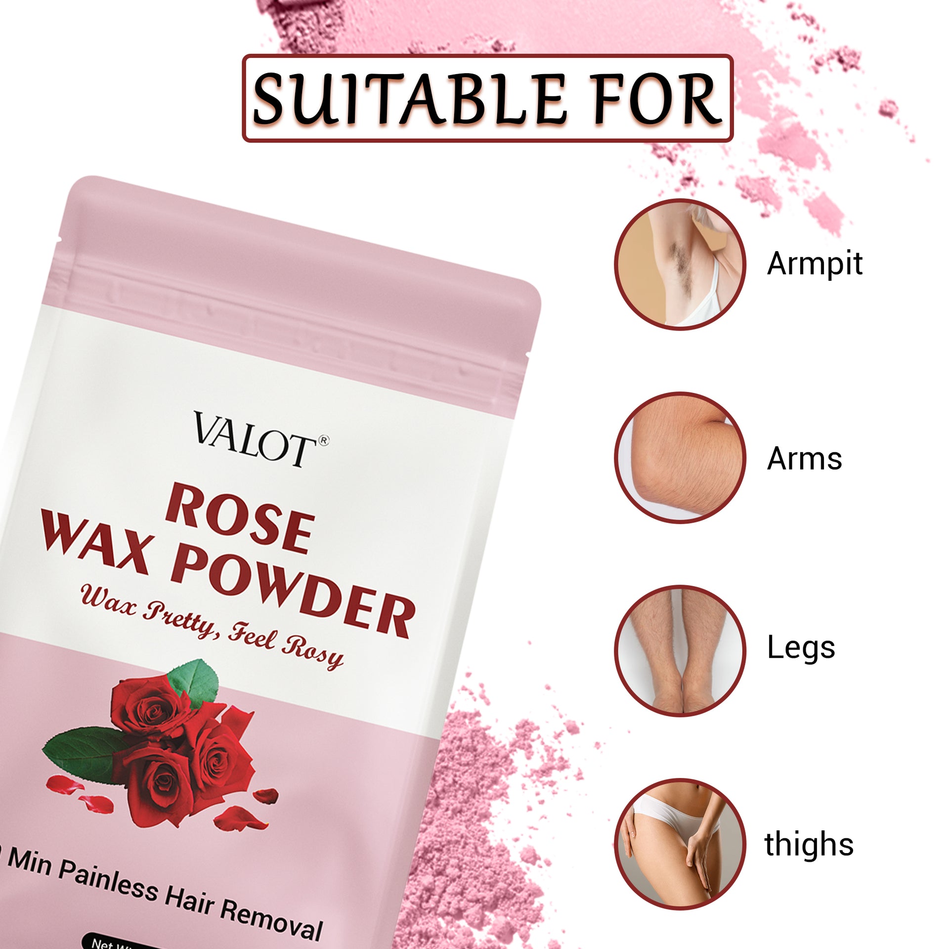 Valot Rose Fragrance Wax Powder