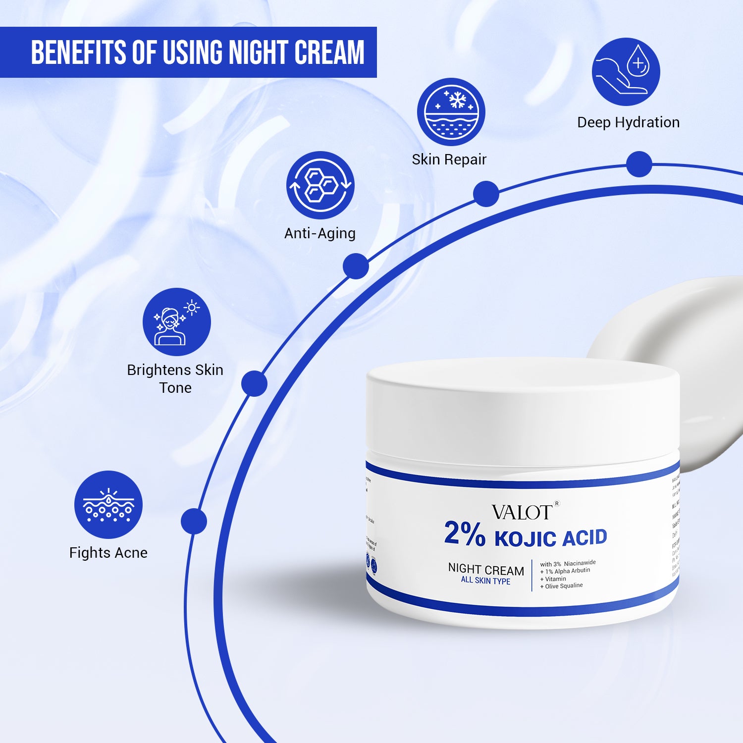 Valot 2% Kojic Acid Night Cream