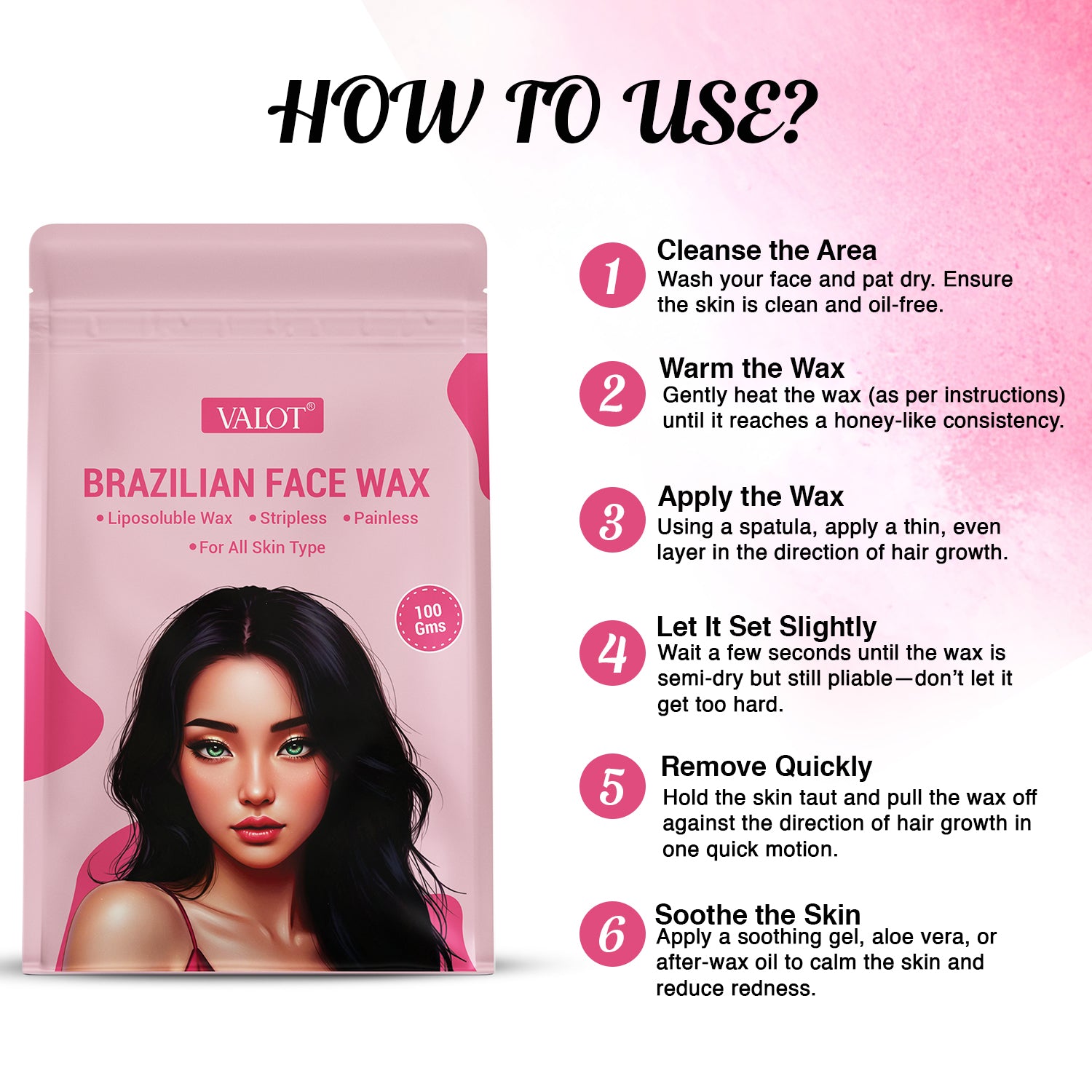 Brazilian Stripless Face Wax